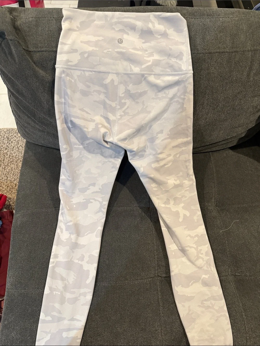 Lululemon Wunder Under High-Rise White Gray Camo Leggings Size 4
